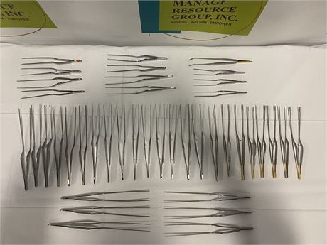 Set of 41 Bayonet-Style Forceps