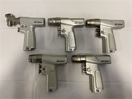 Set of 5 Stryker System 7 Drill & Saw Handpieces