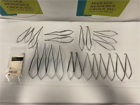 Set of 23 Assorted Micro Surgical Scissors