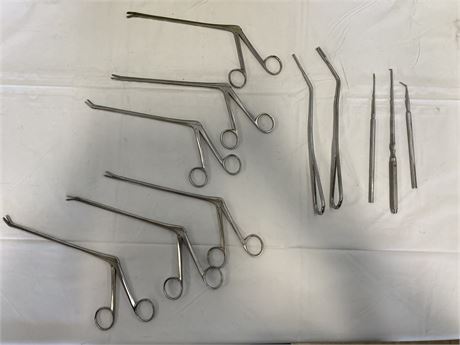 Tray w/ Rongeurs, Retractors & Misc. Instruments