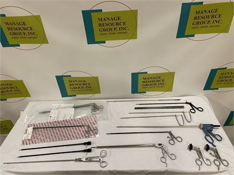 Lot of Assorted Laparoscopic Instruments