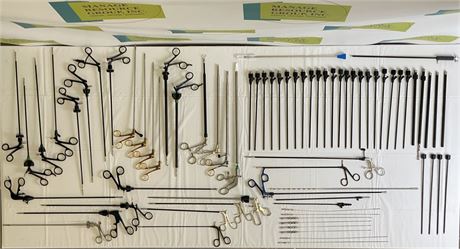 Lot of Assorted Laparoscopic Instruments