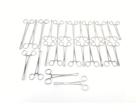Assorted Lahey Traction Forceps