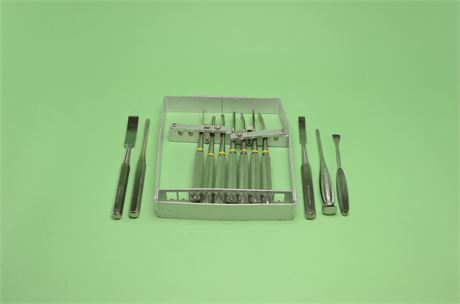 Assorted Osteotomes, Gouges, & Elevator