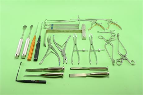 V. Mueller & Assorted Long Spine/Neuro Instrument Set