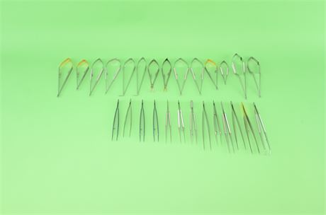 Assorted Delicate Touch Needle Holders, Forceps, & Scissors